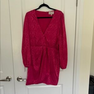 Adelyn Rae Pink Dress with Bishop Sleeves